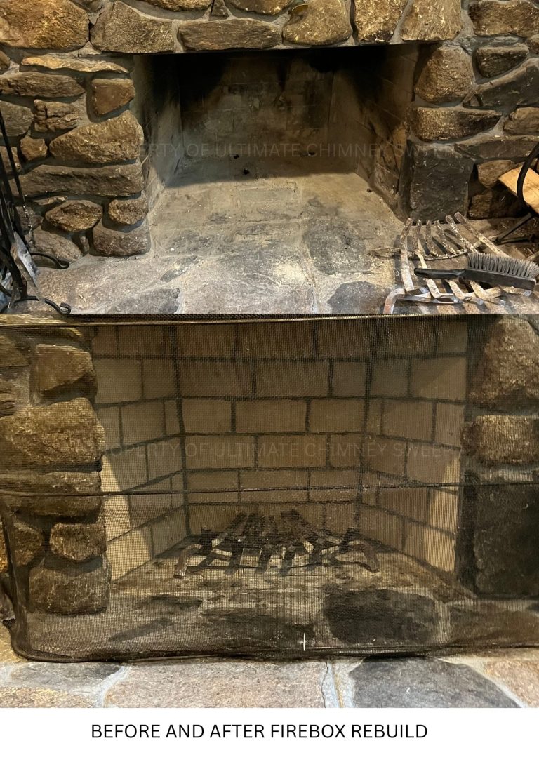Before and after firebox rebuild