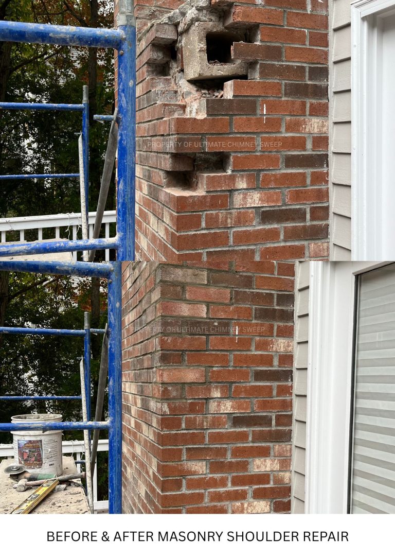 Before and after masonry shoulder repair