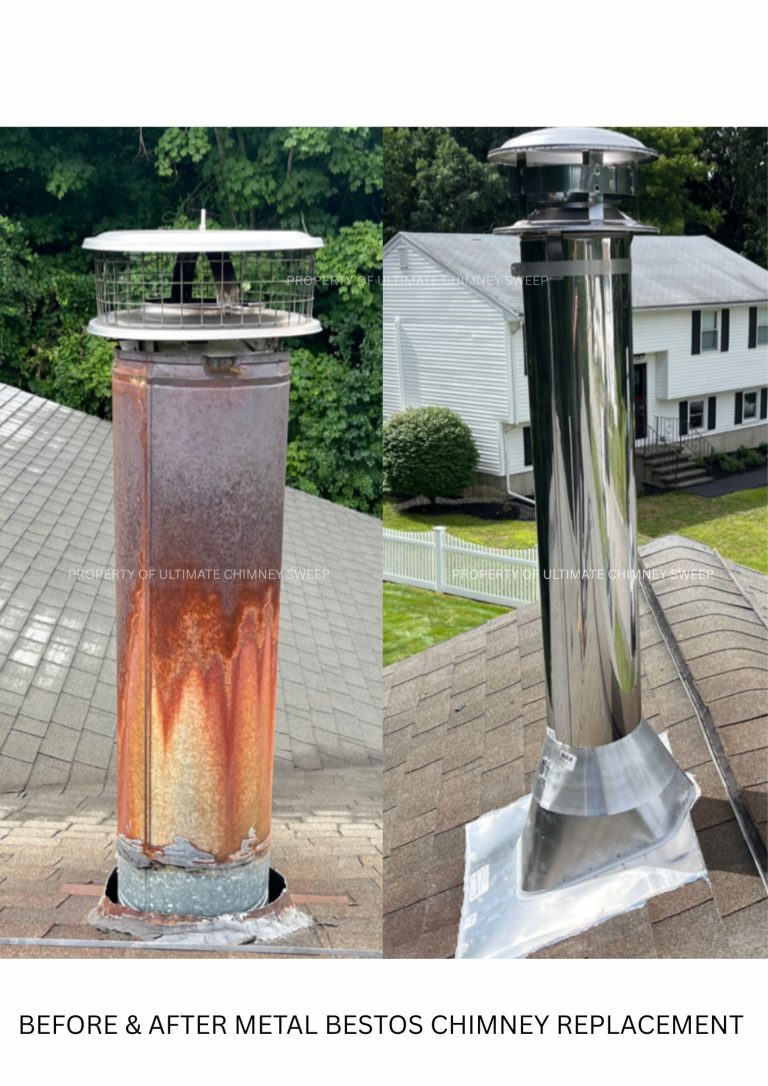 Before and after Metalbestos chimney replacement